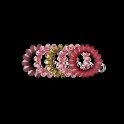 Teleties Hair Tie - Tiny Band Pack of 5 - Burgundy Bliss