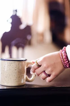 Teleties Hair Tie - Tiny Band Pack of 5 - Burgundy Bliss