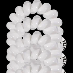 Teleties Hair Tie - Tiny Band Pack of 5 - Coconut White