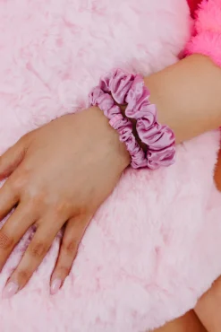 Teleties Silk Scrunchies - Small Band Pack of 3 - I Pink I Love You