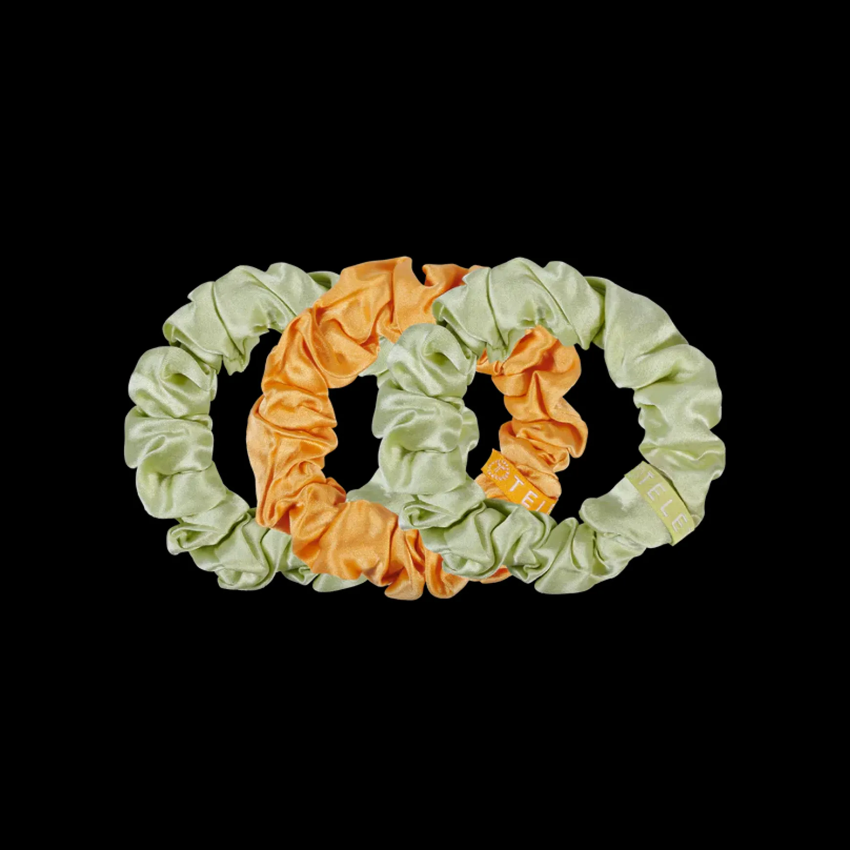 Teleties Silk Scrunchies - Large Band Pack of 3 - Mojito Mama