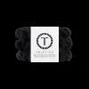 Teleties Terry Cloth Scrunchies - Large Band Pack of 3 - Jet Black