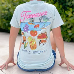 Tennessee State Short Sleeve Tee by Simply Southern