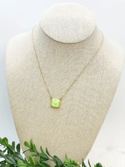 Tennis Ball Printed Pendant Necklace