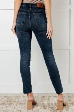 Tessa High Rise Control Top Step Hem Skinny Jeans by Judy Blue
