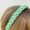 Textured Braid Headband - Green