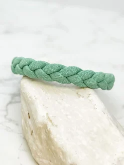 Textured Braid Headband - Green