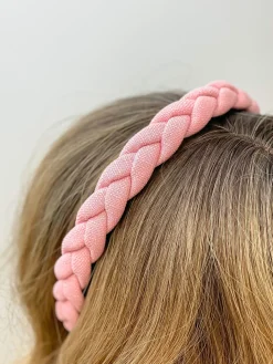 Textured Braid Headband - Pink