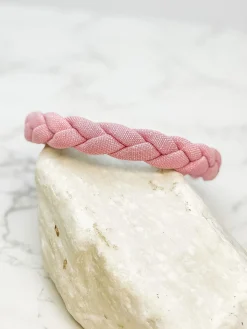 Textured Braid Headband - Pink