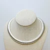 Textured Collar Necklace - Silver