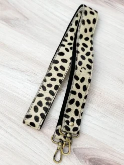 Textured Cowhide Purse Strap - Spotted