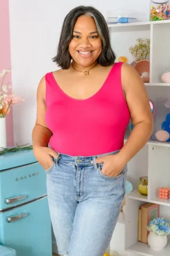 The Basics Bodysuit in Fuchsia