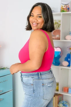 The Basics Bodysuit in Fuchsia