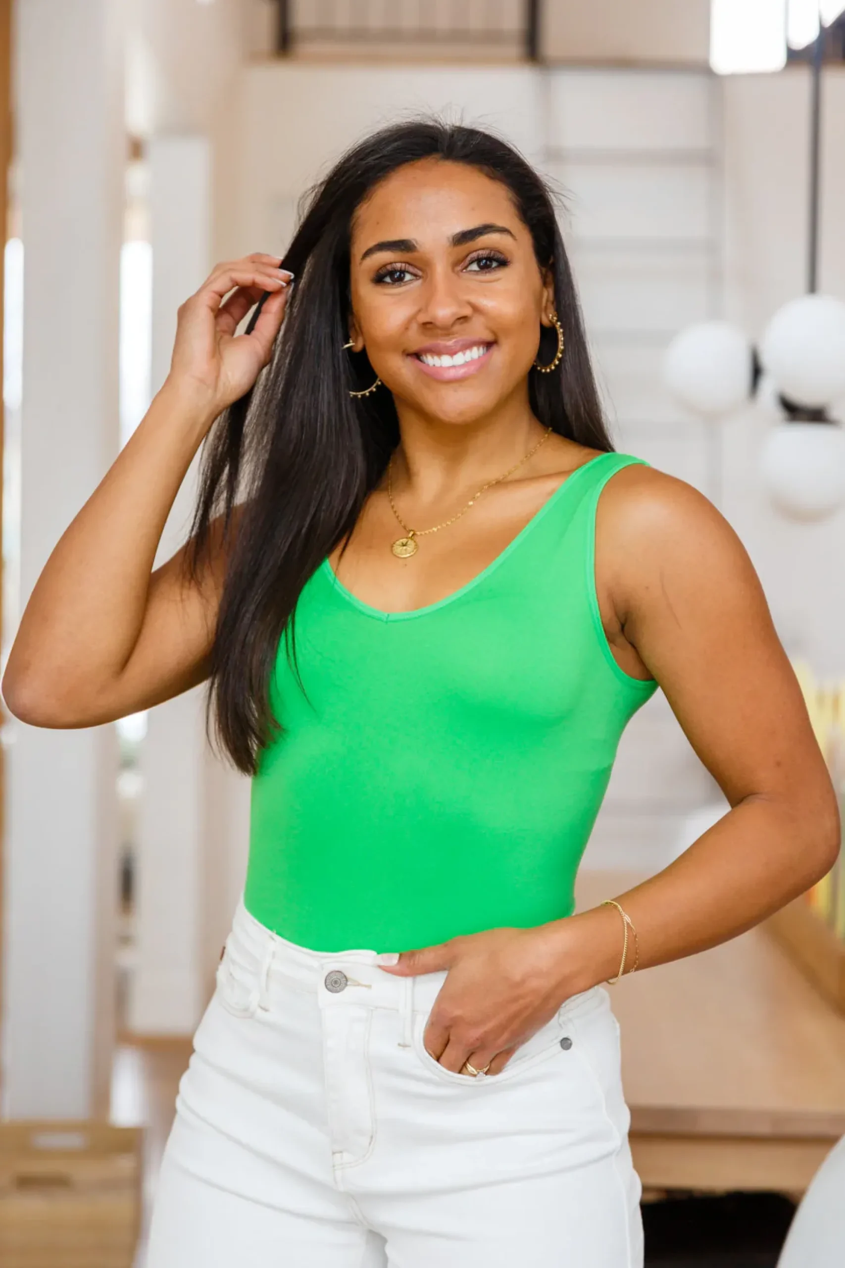 The Basics Bodysuit in Green