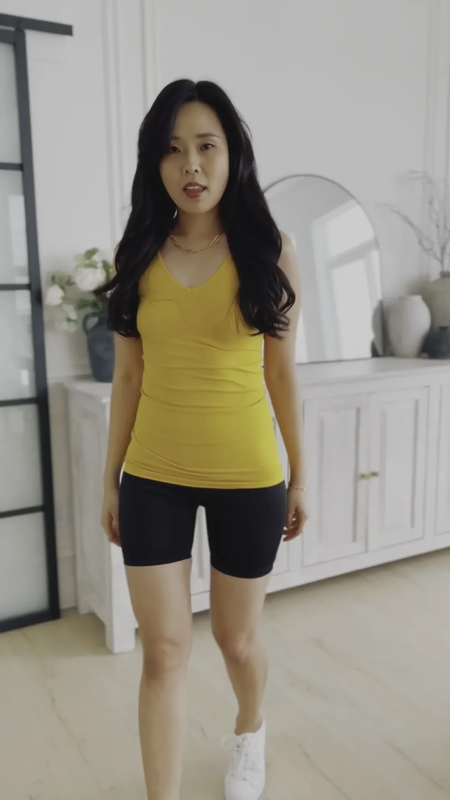 The Basics Reversible Longline Tank in Mustard - 4/8