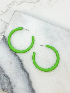 The Classic Enamel Hoop - Neon Green