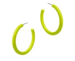 The Classic Enamel Hoop - Neon Yellow