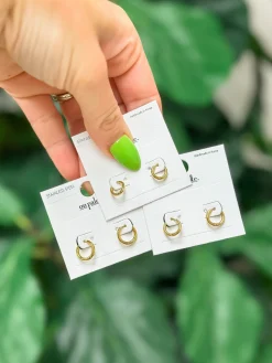 The Classic Stainless Steel Hoop Earrings - Gold