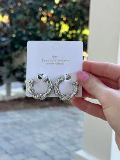 The Jennifer Hoop Earrings by Treasure Jewels