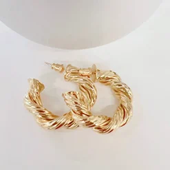 The Jennifer Hoop Earrings by Treasure Jewels