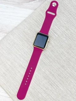 The Solid Silicone Smart Watch Band - S/M