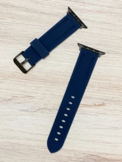 The Solid Sport Silicone Smart Watch Band - Navy Blue 42/44
