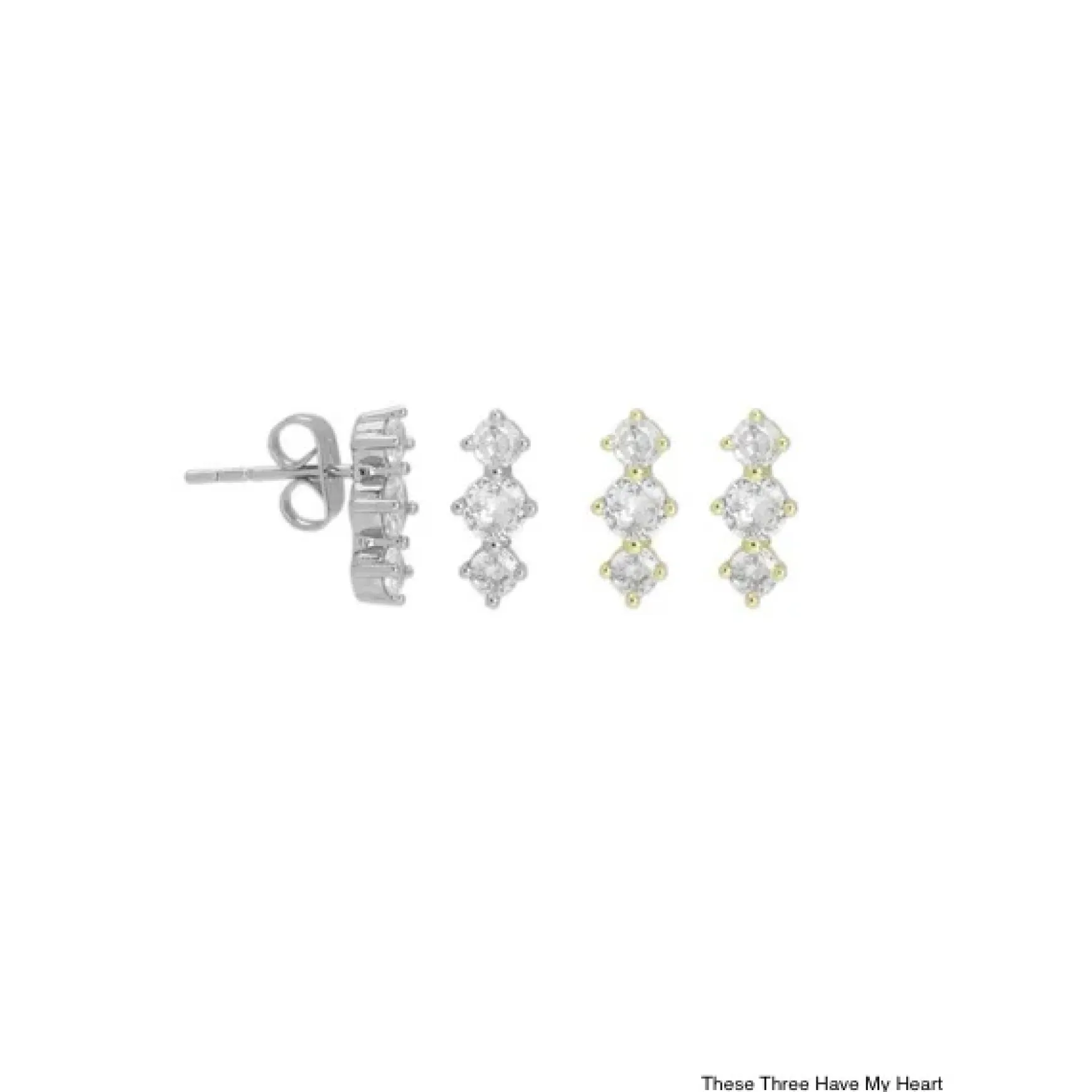 These Three Have My Heart Studs by B.B. Lila