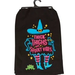 'Thick Thighs and Spooky Vibes' Kitchen Towel