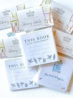 'This Book Belongs To' Botanical Library Labels