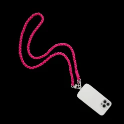 Tickled Pink Nylon Braided Phone Crossbody by O-Venture
