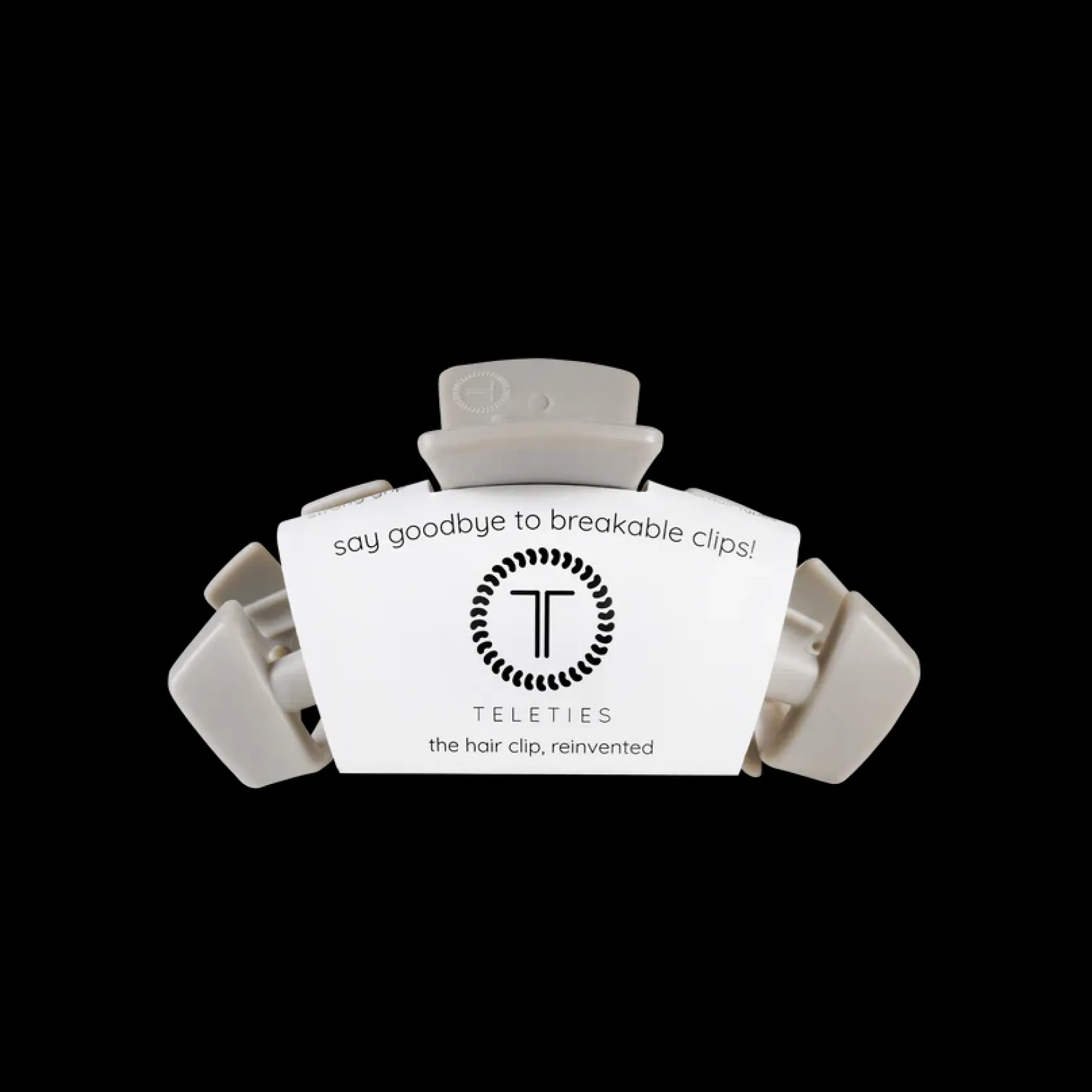 Tiny Teleties Claw Clip - Silver Flames