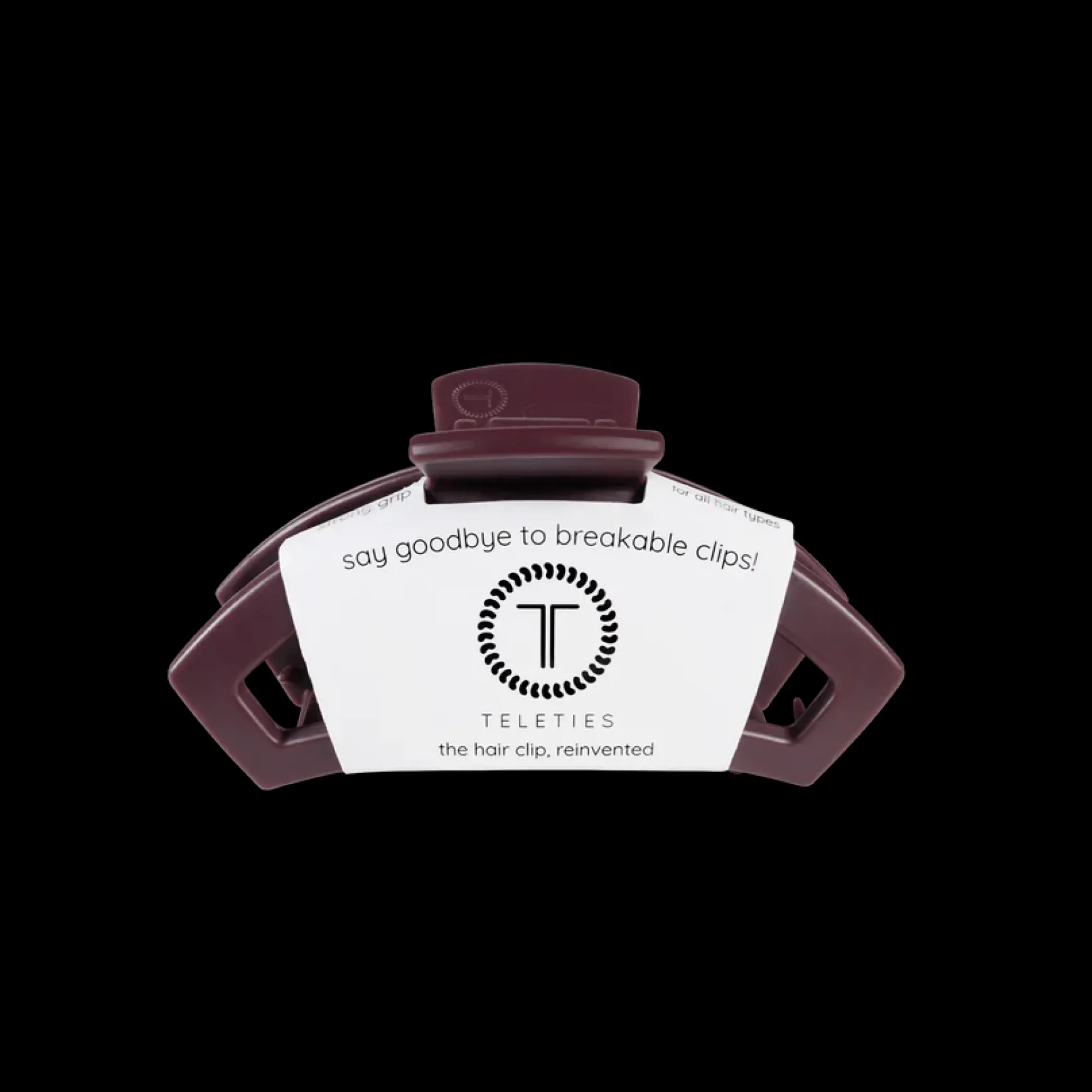 Tiny Teleties Open Claw Clip - Burgundy Bliss