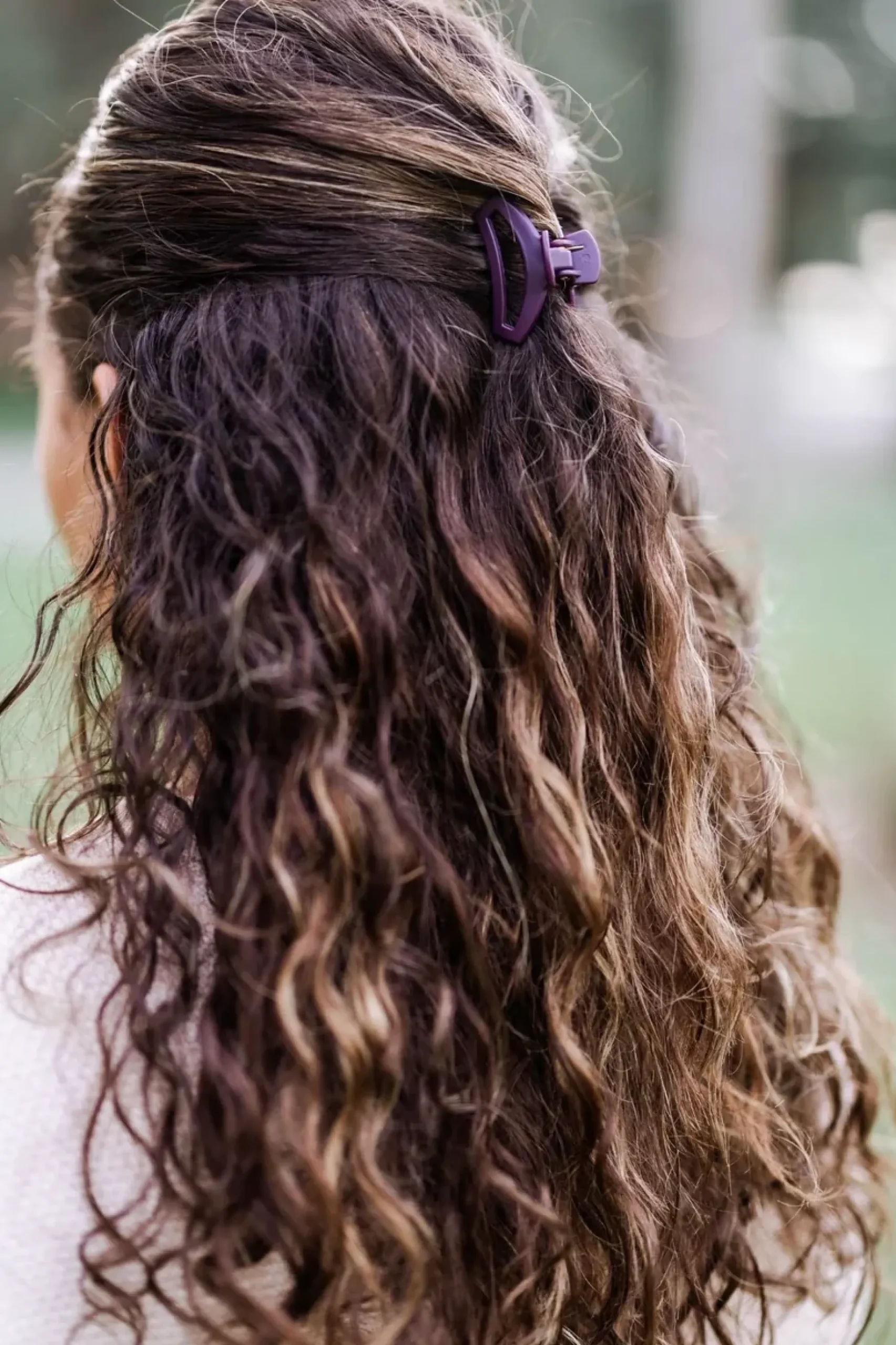 Tiny Teleties Open Claw Clip - Burgundy Bliss