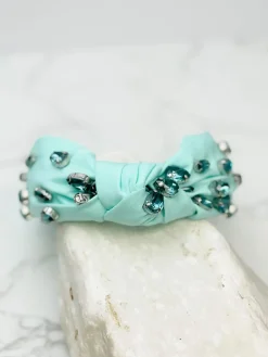 Top Knot Jewel Headband - Mint