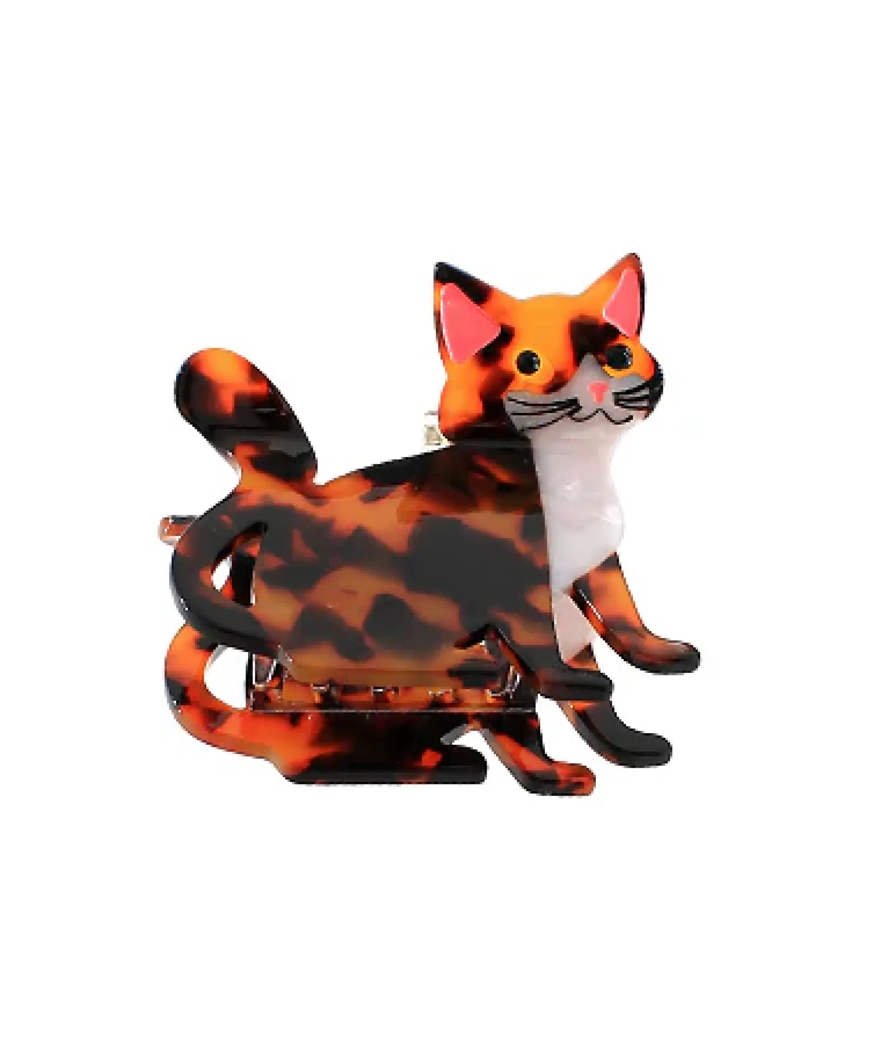 Tortoise Cat Hair Claw Clip