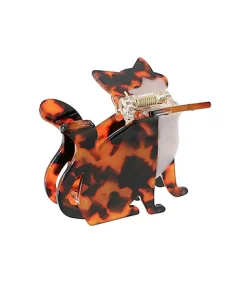 Tortoise Cat Hair Claw Clip