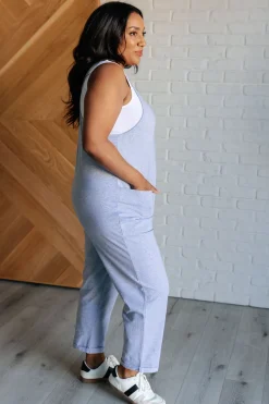 Totally Me Spaghetti Strap Jumpsuit in Heather Grey