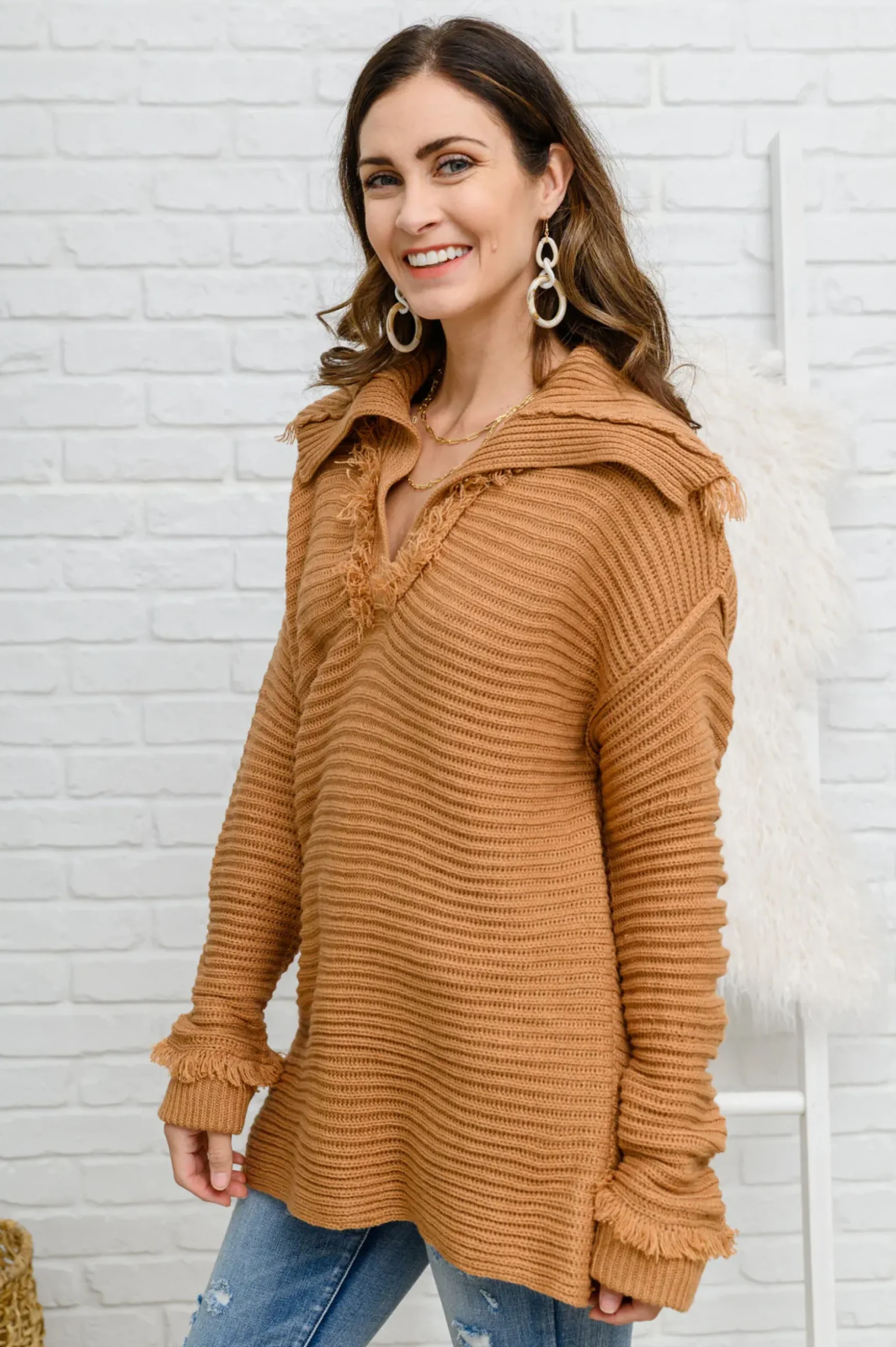 Travel Far & Wide Sweater in Taupe