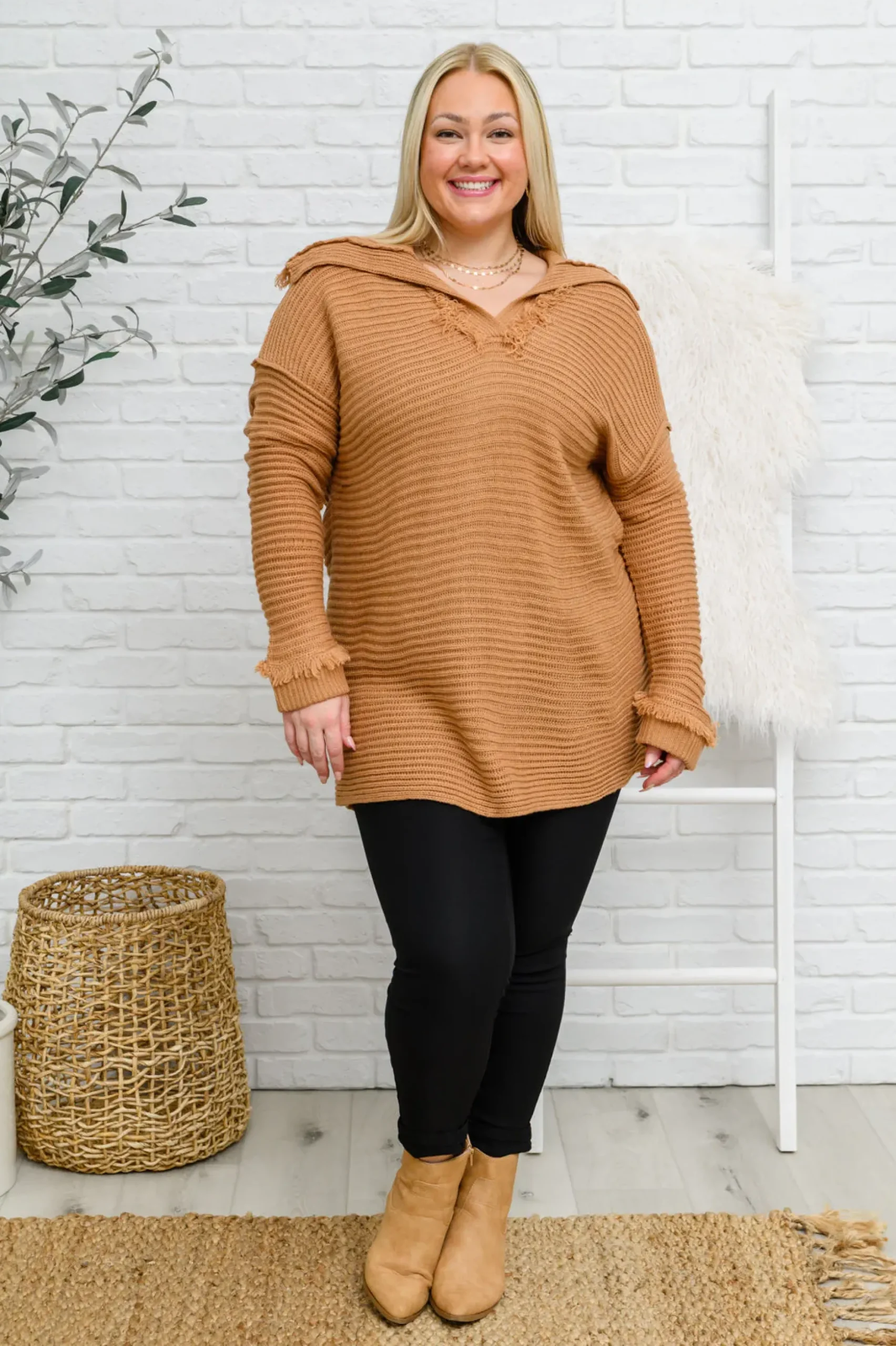 Travel Far & Wide Sweater in Taupe