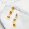 'Trick or Treat' Candy Corn Acrylic Dangle Earrings