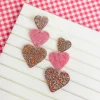 Triple Heart Glitter Dangle Earrings - Multi