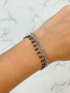 Triple Strand Link Magnetic Bracelet - Silver