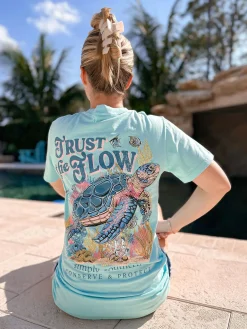 'Trust The Flow' Turtle Tracking Tee by Simply Southern