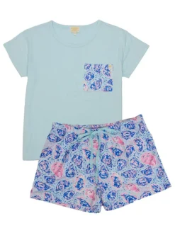 T-Shirt & Shorts Pajama Set by Simply Southern - Oyster