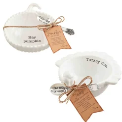 Turkey & Pumpkin Tidbit Sets by Mud Pie