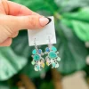 Turtle Enamel Charm Dangle Earrings