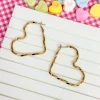 Twisted Heart Hoop Earrings - Gold