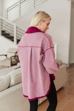 Two Hearts Jacket In Plum