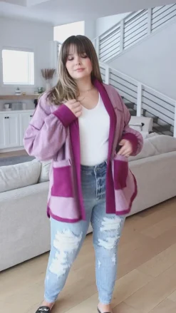 Two Hearts Jacket In Plum