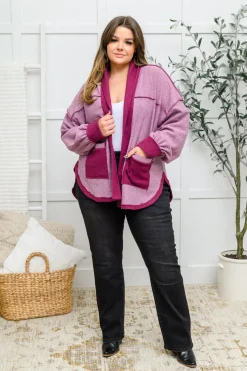 Two Hearts Jacket In Plum